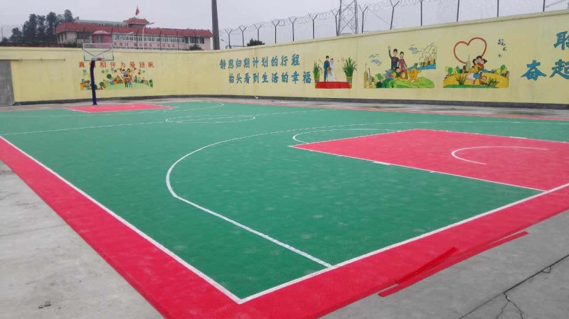 贵州省凯里市某看守所特疗中心篮球场拼装地板